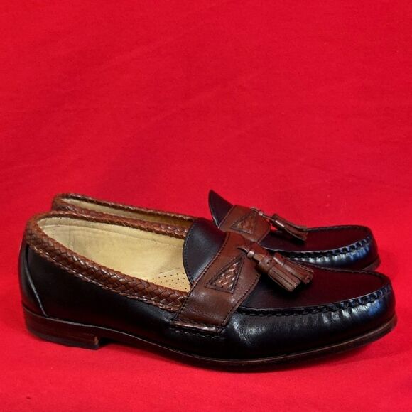 ALLEN EDMONDS Maxfield Tassel‎ Loafer Black Brown Mens Size 11.5 D - Picture 1 of 12